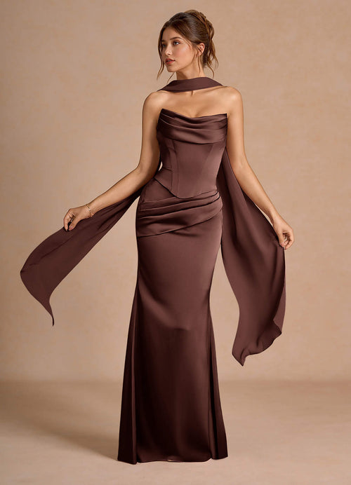 Sorrel Mocha Coco Corset Two-Piece Sets  Dress