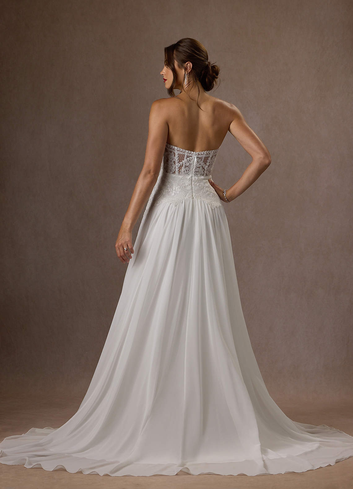 Diamond White A-Line Off the Shoulder Lace Dress