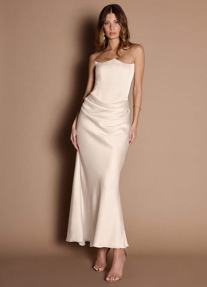 Debby Cream Maxi Dress  Dress