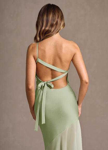 Fatima Light Green Maxi Dress