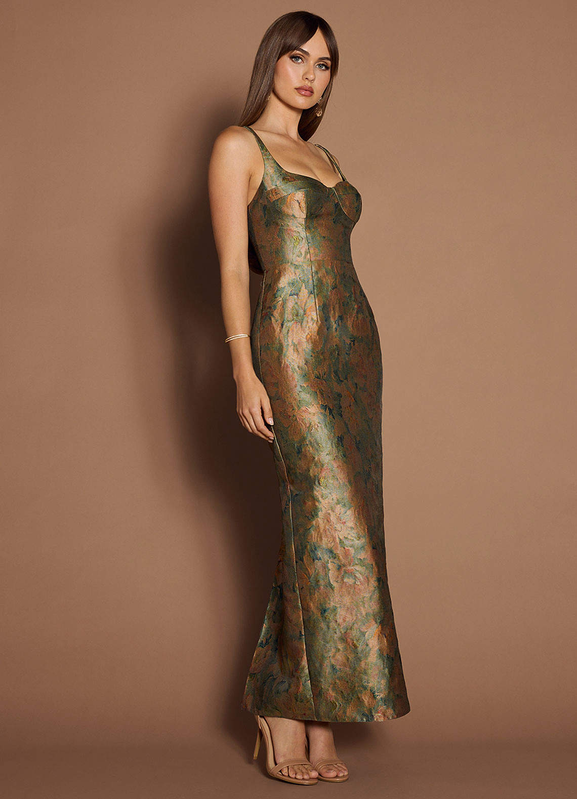 Christy Vintage Teal Maxi Dress