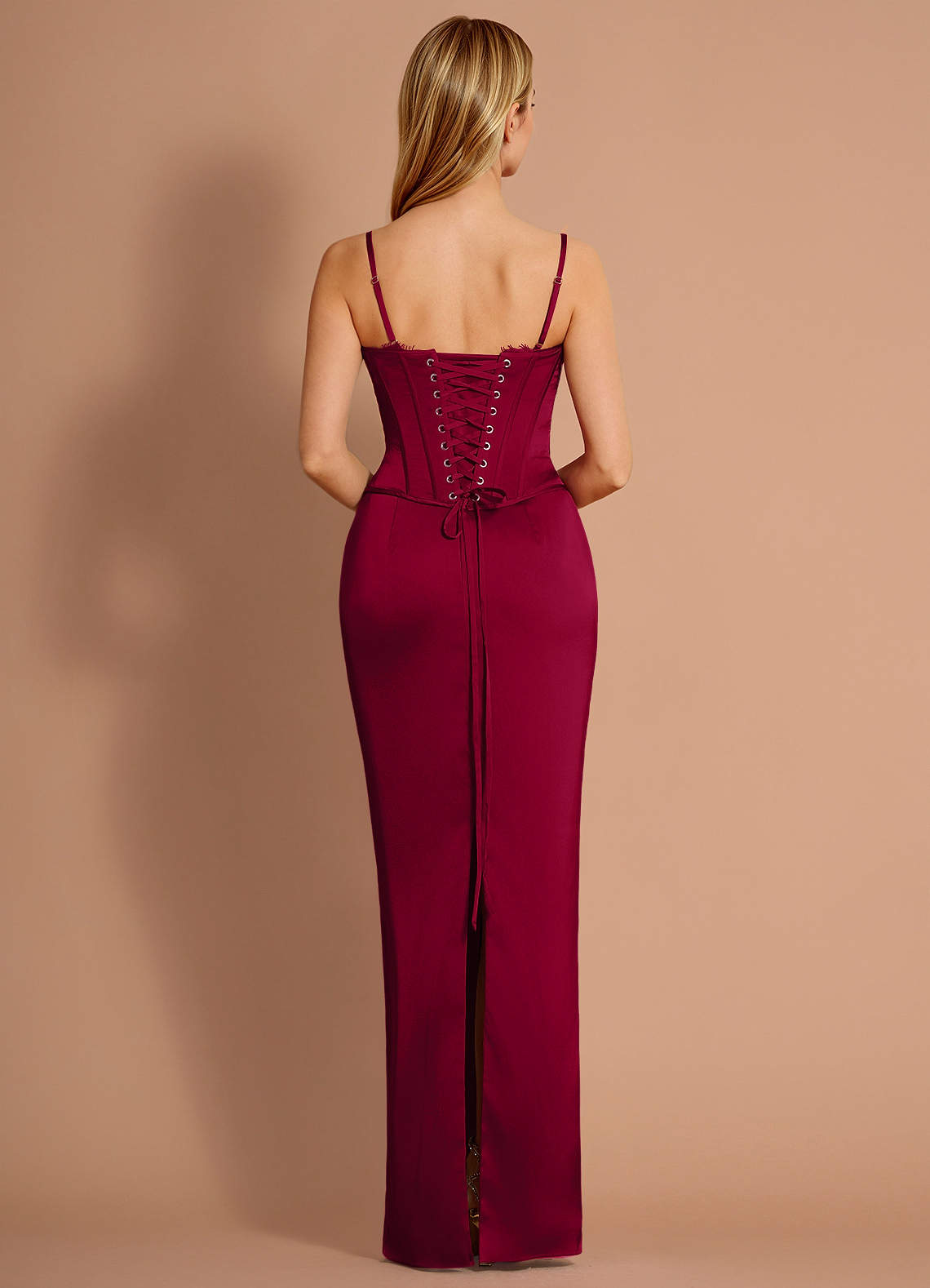 Roswyn Merlot Two-Piece Dress