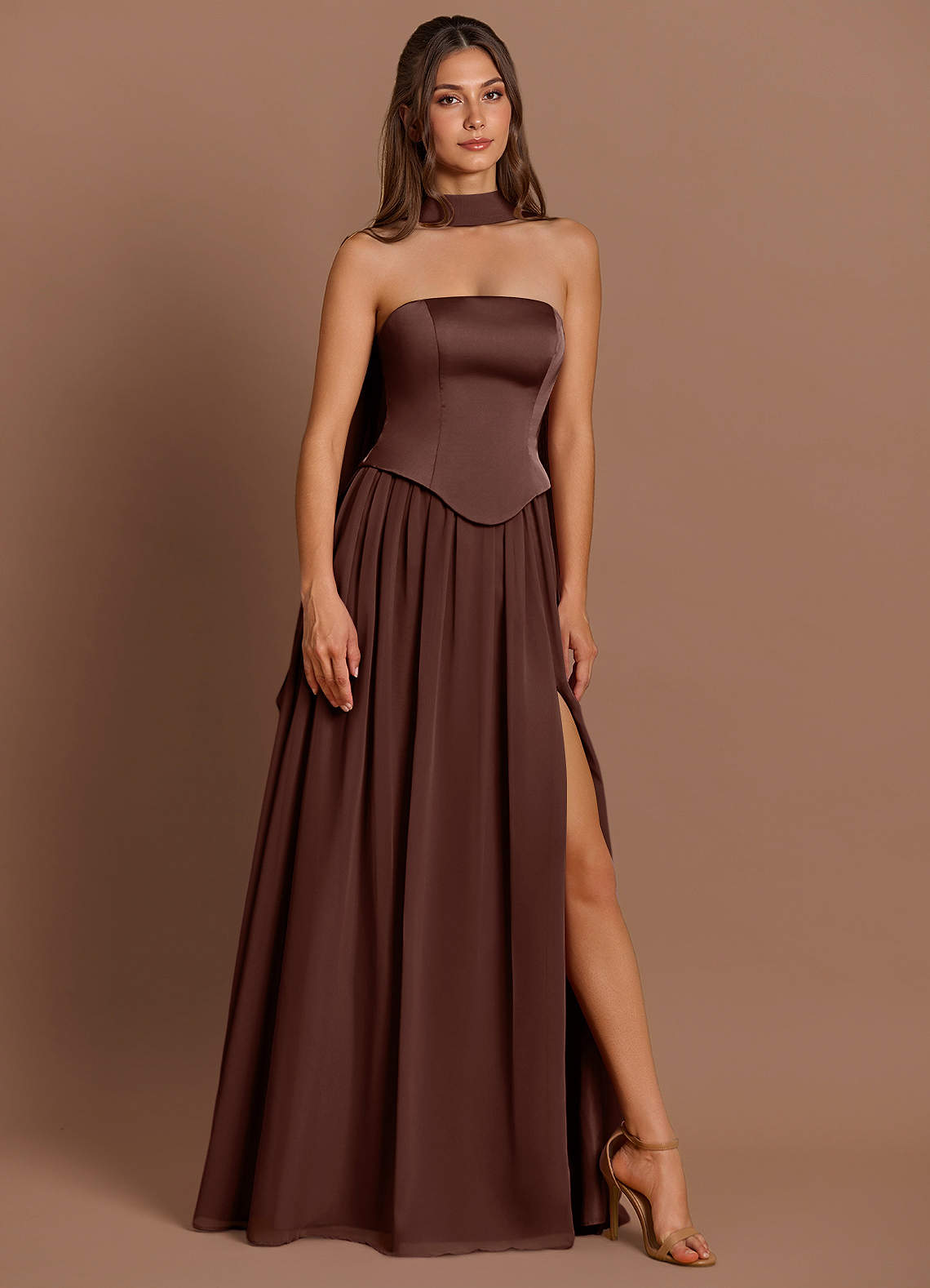 Cadence Mocha Coco Maxi Dress  Dress