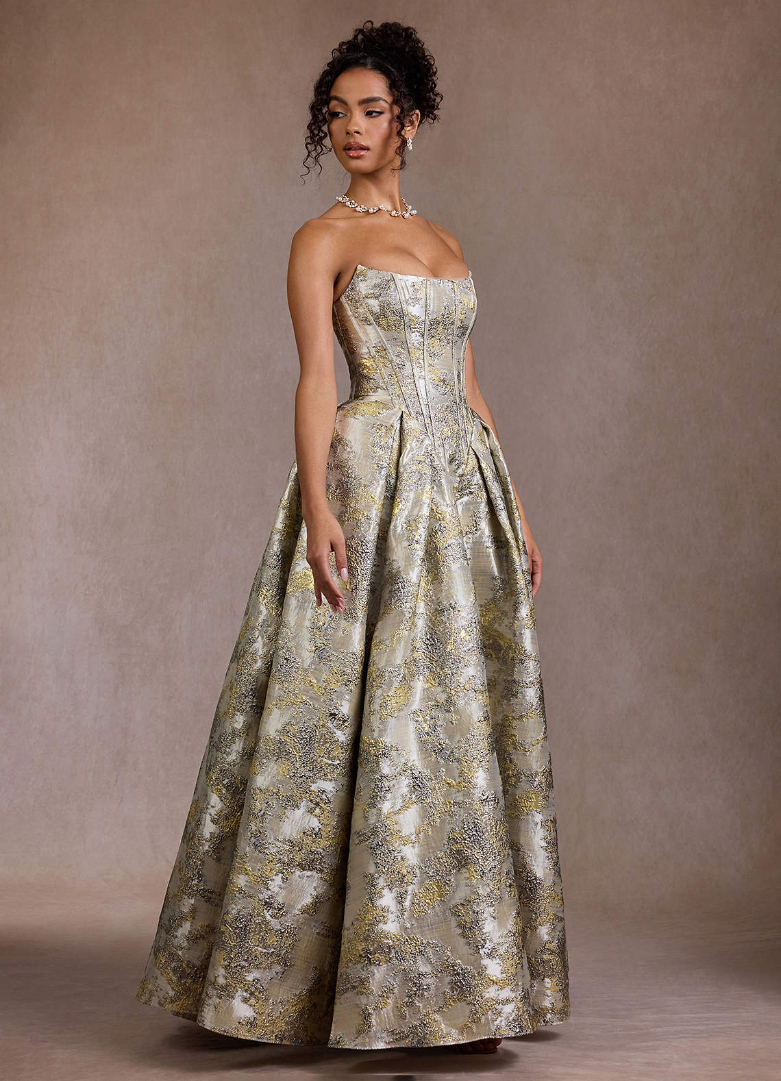 Mavis Gilded Silver Gown
