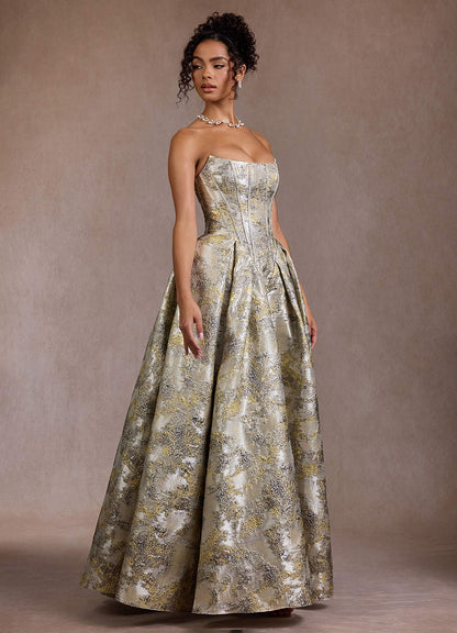 Mavis Gilded Silver Gown