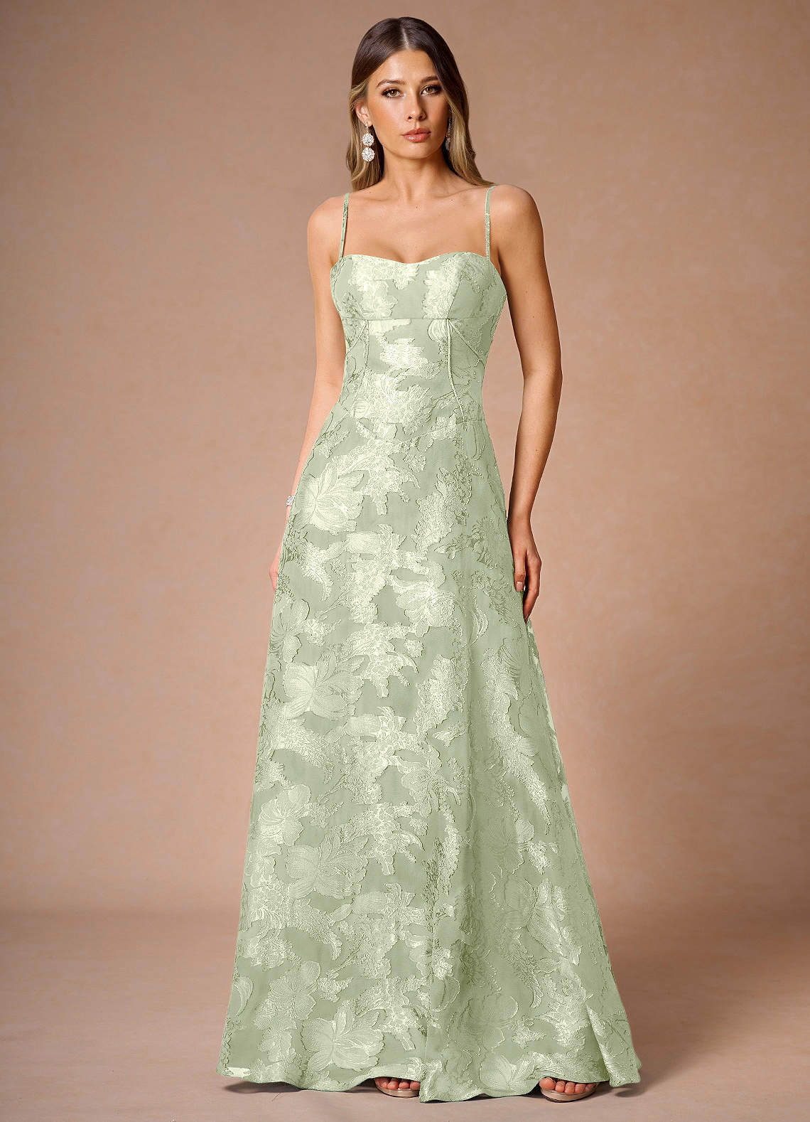 Hollis Light Green Lace Back Maxi Dress  Dress