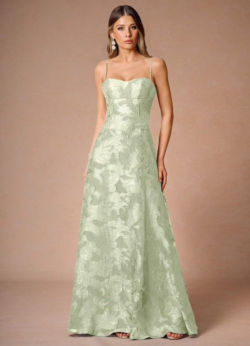 Hollis Light Green Lace Back Maxi Dress  Dress
