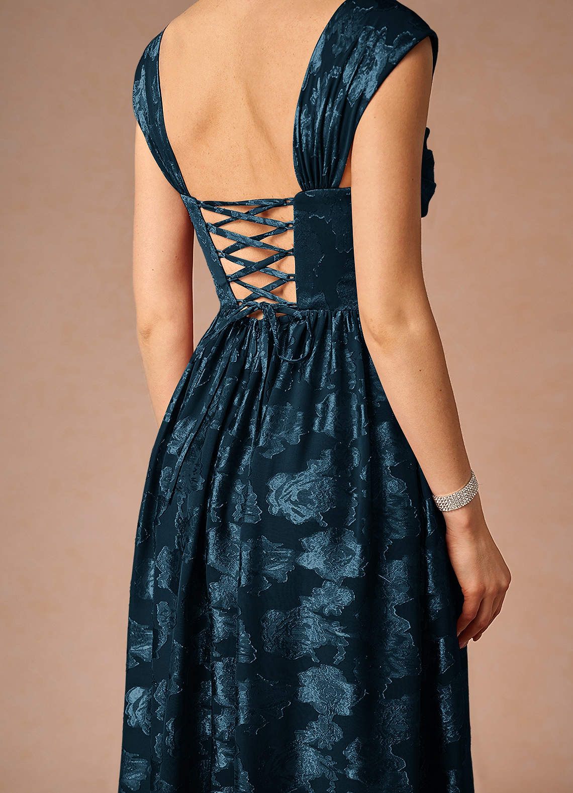 Hazel Navy Pleated Maxi Dress  Dress
