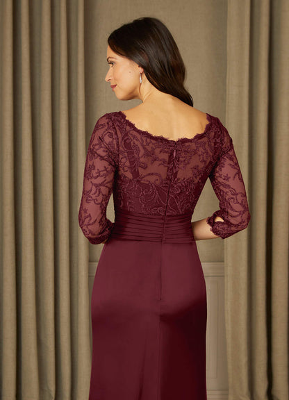 Cabernet Mermaid Lace Dress