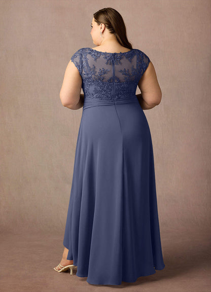 Stormy A-Line Lace Chiffon Dress