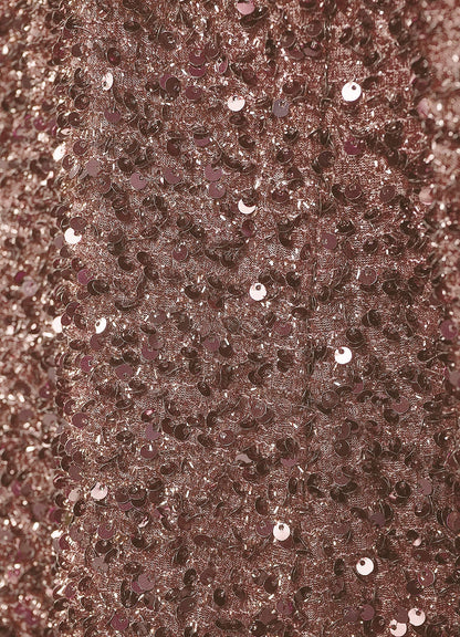 Champagne Mermaid Ruched Sequins Dress