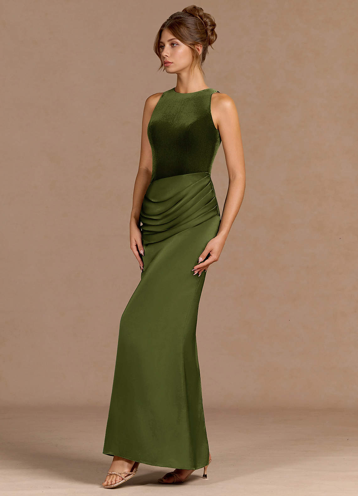 Rylie Olive Maxi Dress