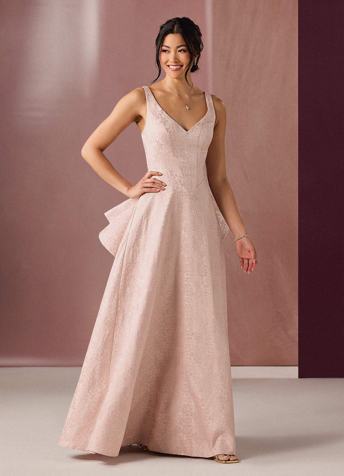Satine Blush Pink Gown  Dress