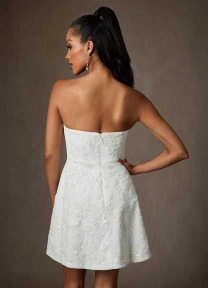 Diamond White A-Line Lace Dress