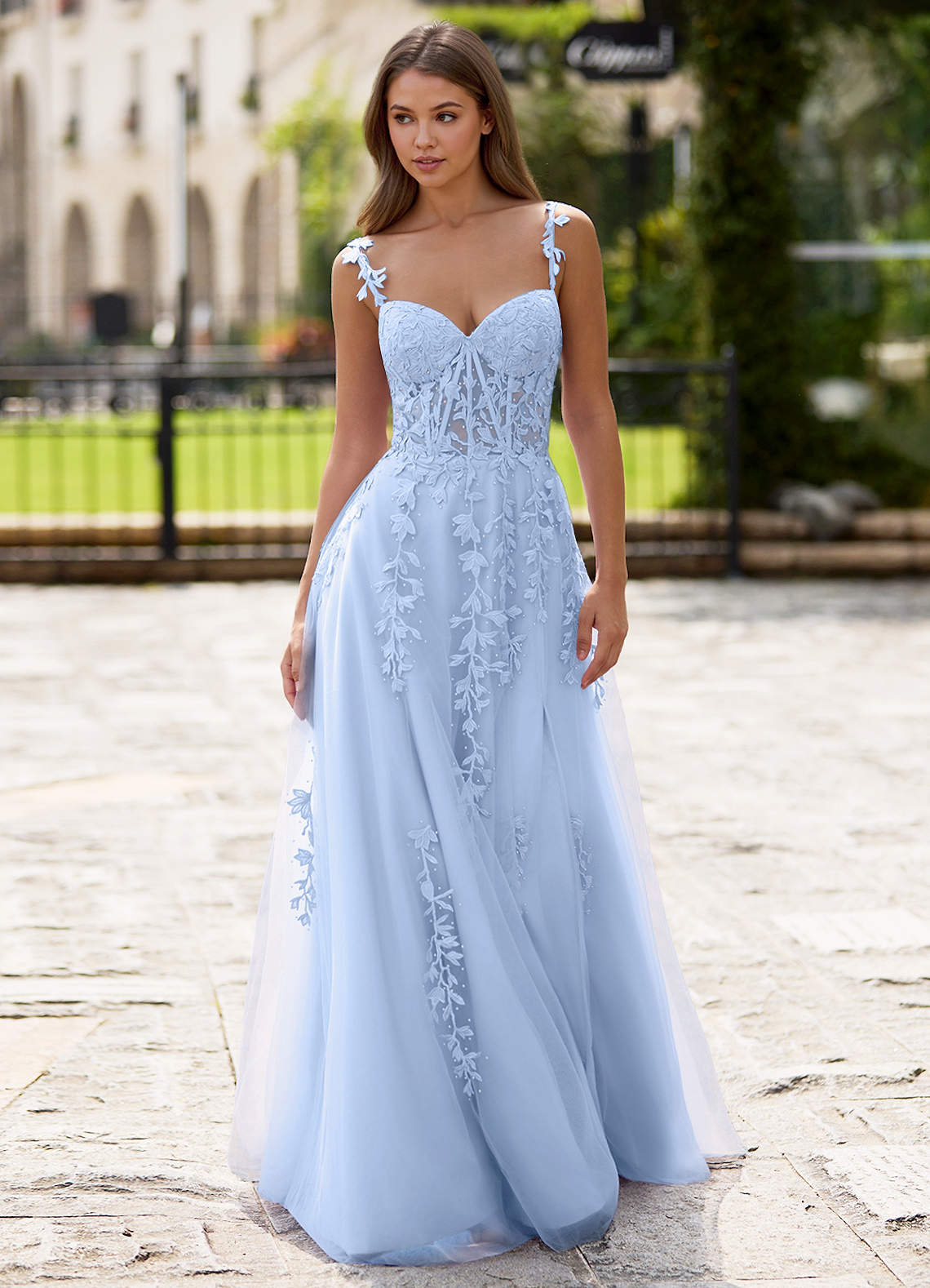 Dreamscape Sky Blue A-Line Prom Dress  Dress