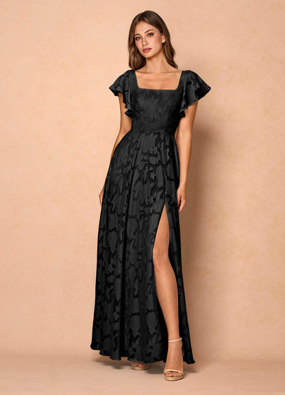 Anna Black Ruffled Maxi Dress  Dress