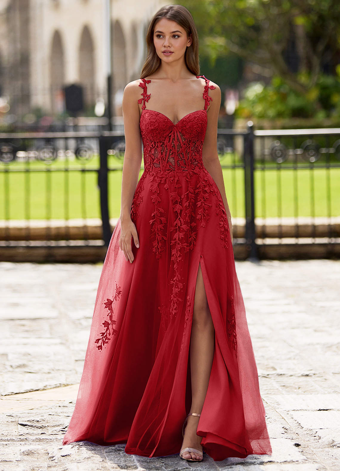 Dreamscape Red A-Line Prom Dress  Dress