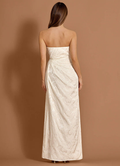 Caelia French White Maxi Dress