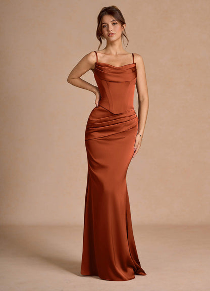 Sorrel Rust Corset Two-Piece Sets  Dress