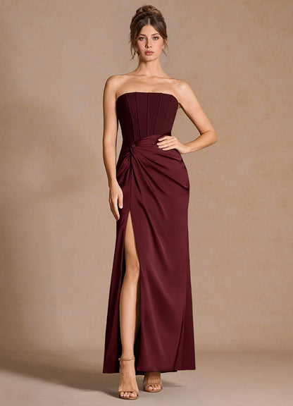 Selene Wine Maxi Dress  Dress