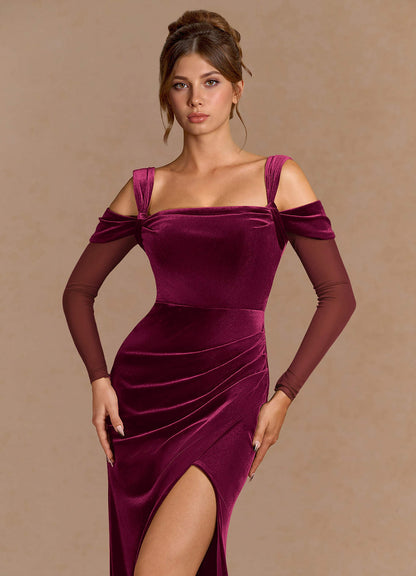 Taliyah Wine Maxi Dress