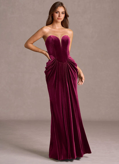Sylvie Wine Maxi Gown  Dress