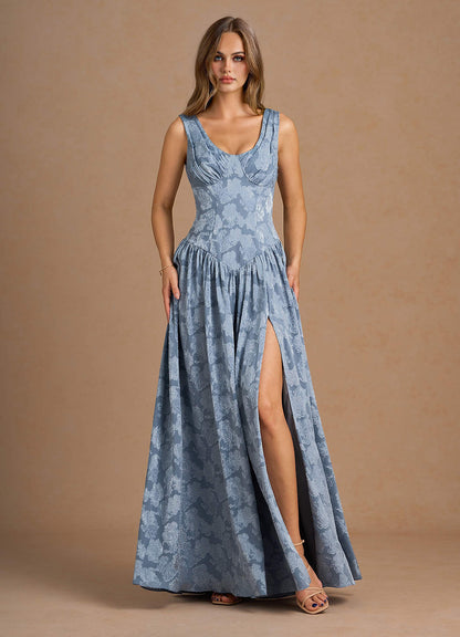 Lunara Dusty Blue Maxi Dress  Dress