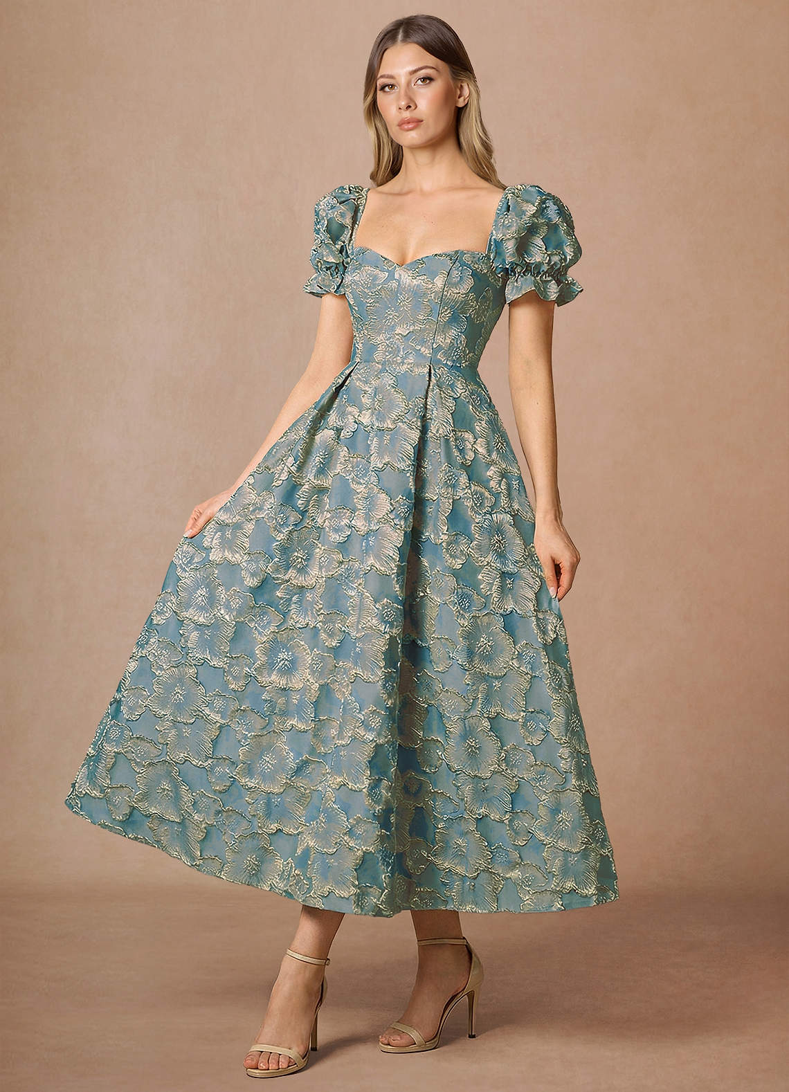 Amy Lake Blue Midi Dress