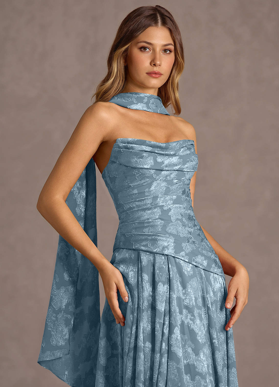 Gabriela Dusty Blue Maxi Dress  Dress