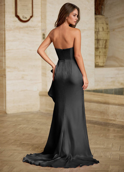 Cressidia Black Strapless Gown  Dress