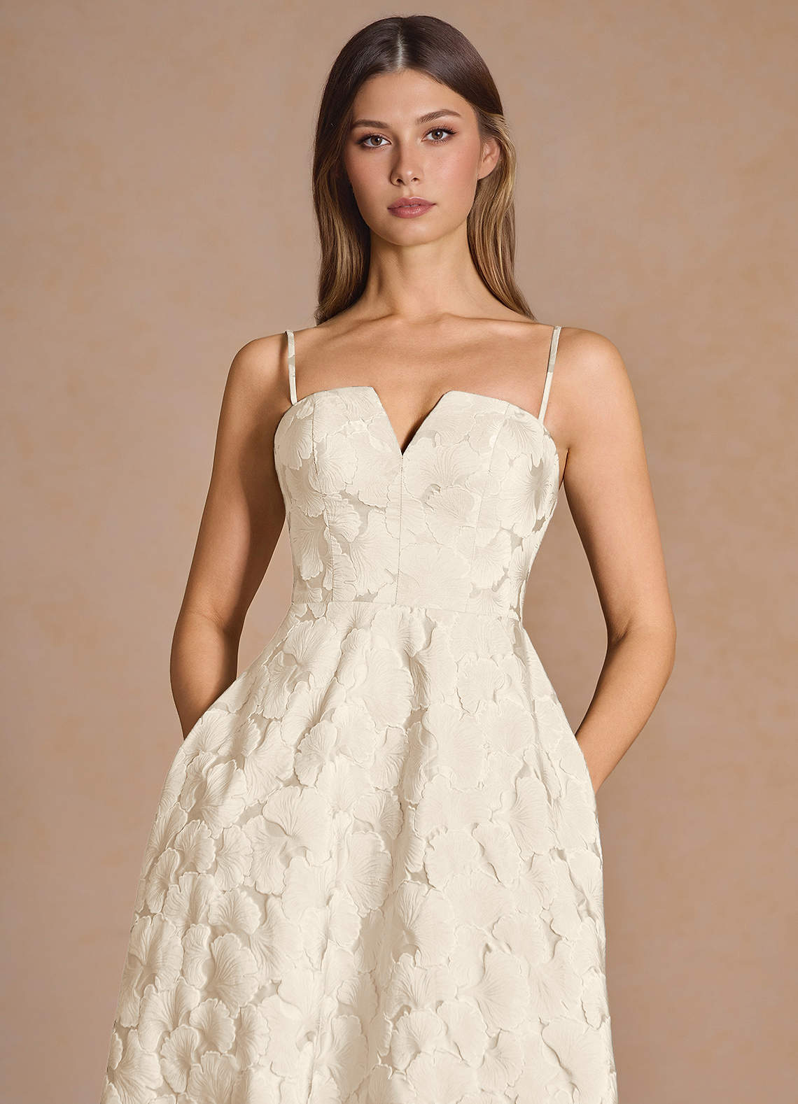 Phoenix French White Midi Dress
