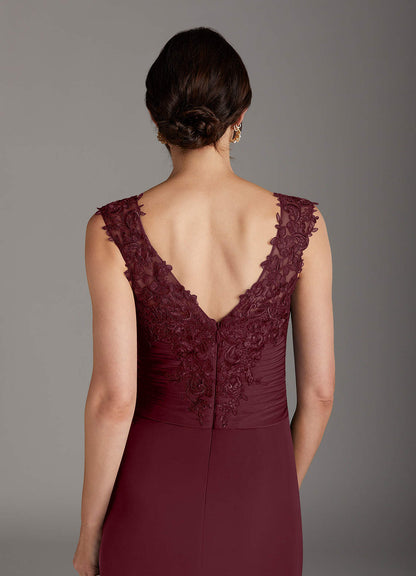 Cabernet A-Line Sweetheart Neckline Pleated Mesh Dress