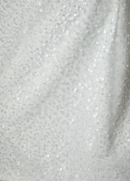Diamond White Sheath Beading Dress
