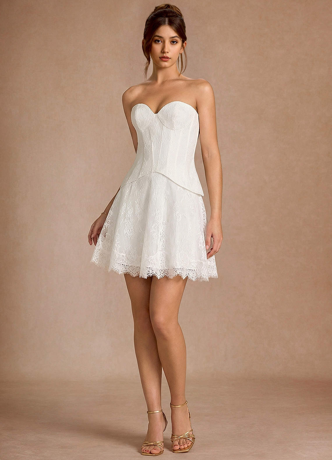 Avelyn White Mini Dress