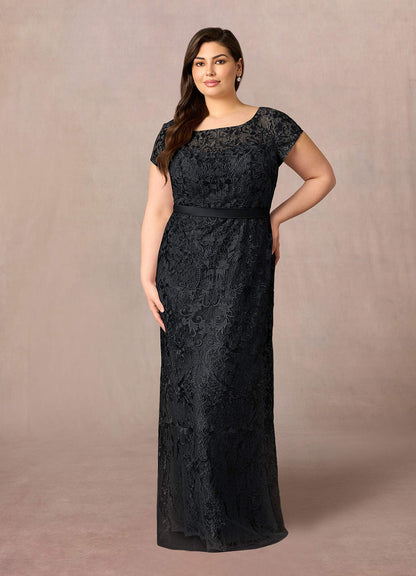 Black Sheath Scoop Lace Dress