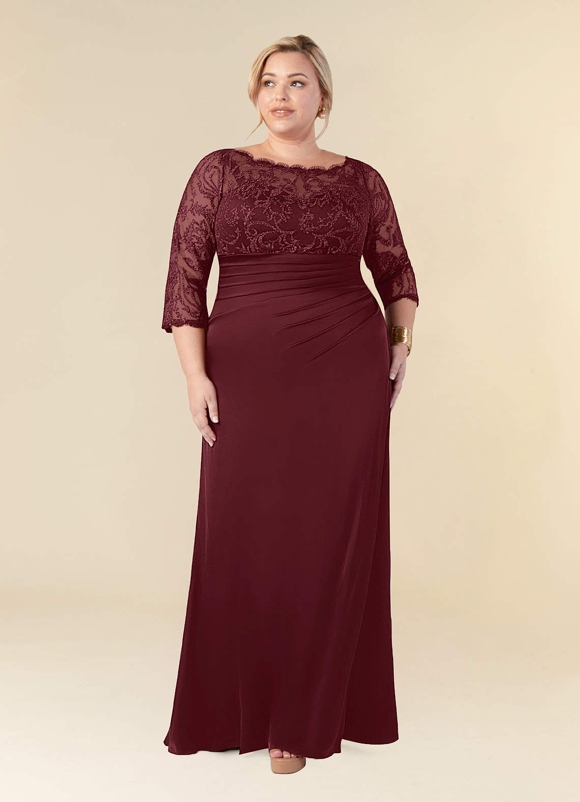 Cabernet Mermaid Lace Dress