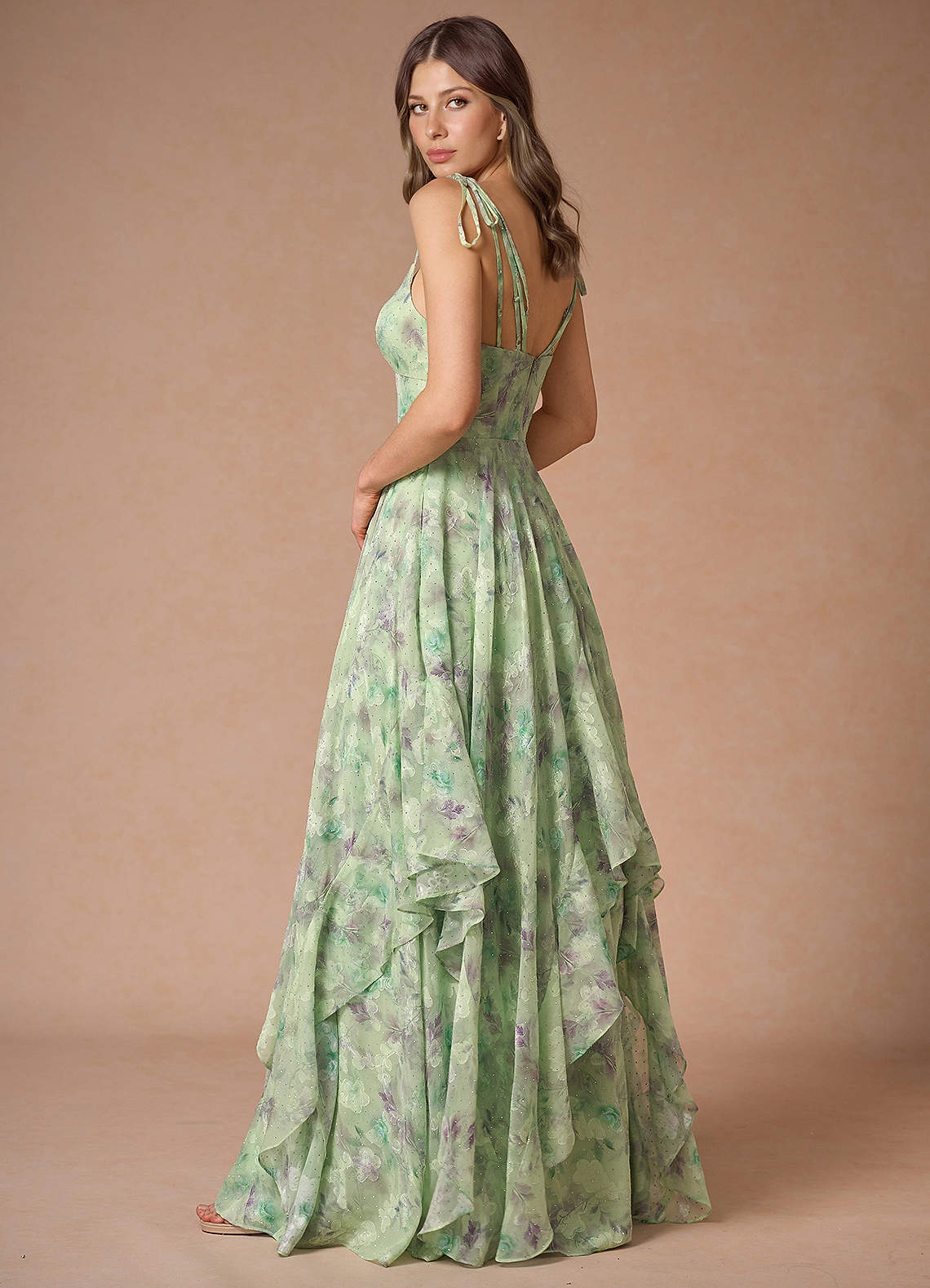 Harmony Sage Floral Maxi Dress