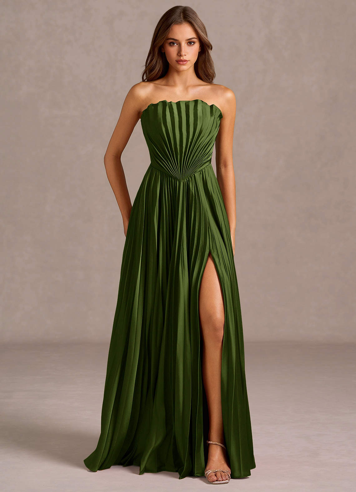 Kaia Olive Green Maxi Dress  Dress