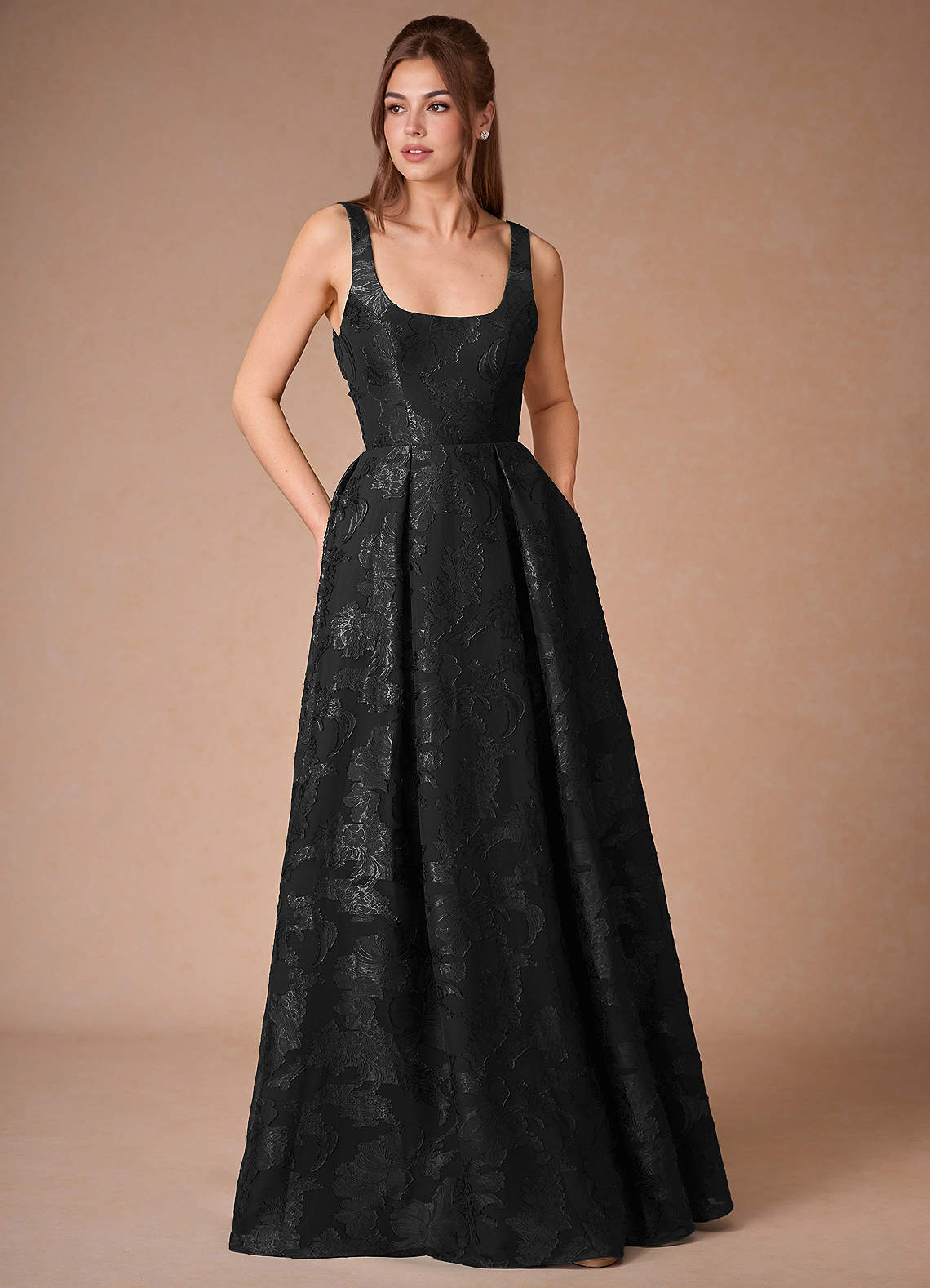 Althea Black Tie-Back Maxi Dress  Dress