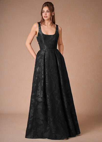 Althea Black Tie-Back Maxi Dress  Dress