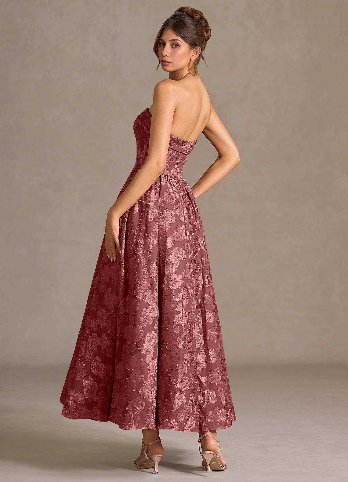 Mila Vintage Rose Midi Dress