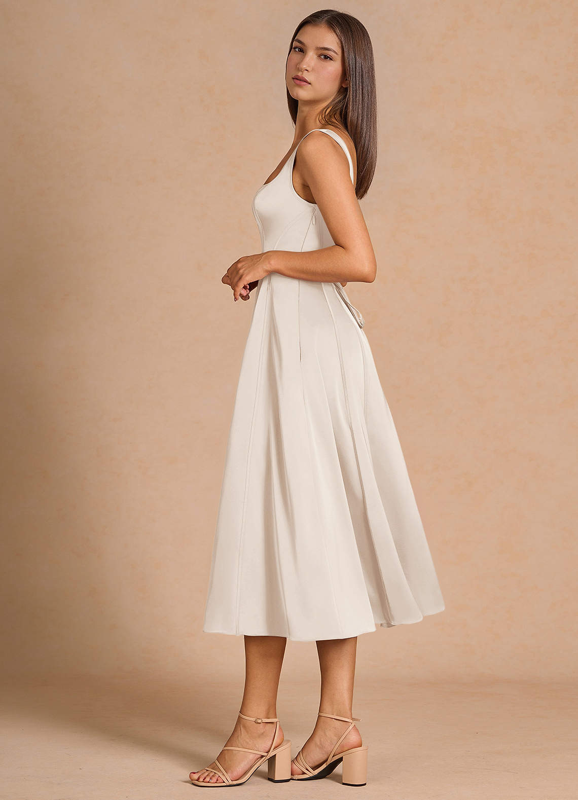 Nolia Cream Midi Dress  Dress
