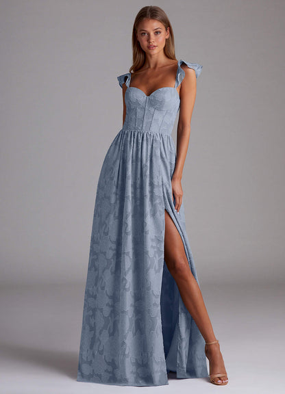 Sorina Powder Blue A Line Prom Dress