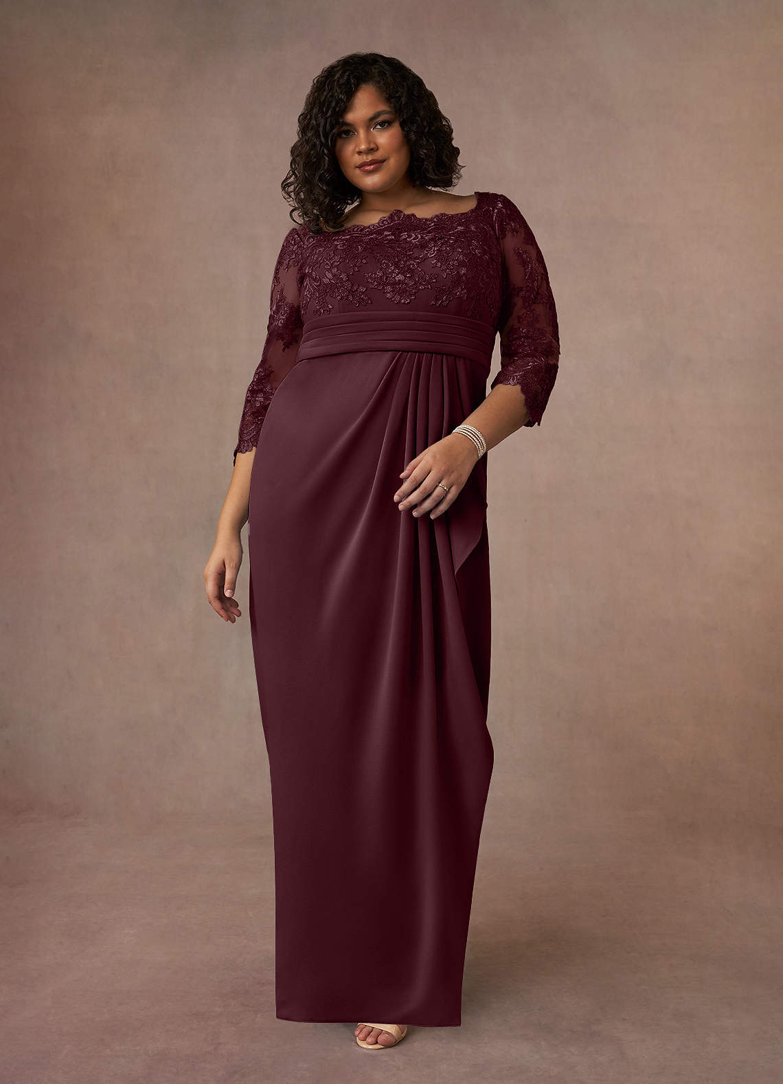 Cabernet Sheath Lace Dress