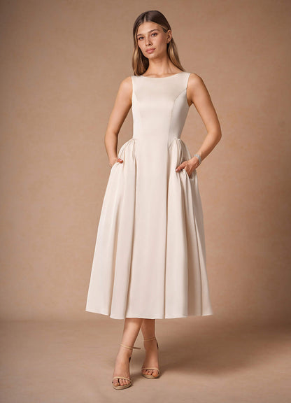Casey Cream Midi Dress  Dress