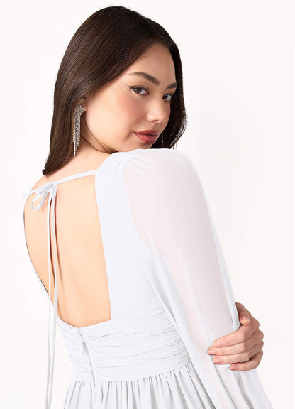 Kelly White Long Sleeve Maxi Dress  Dress
