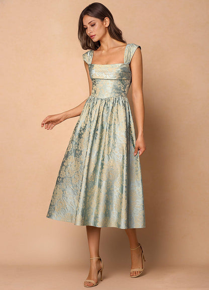 Runa Vintage Blue Midi Dress
