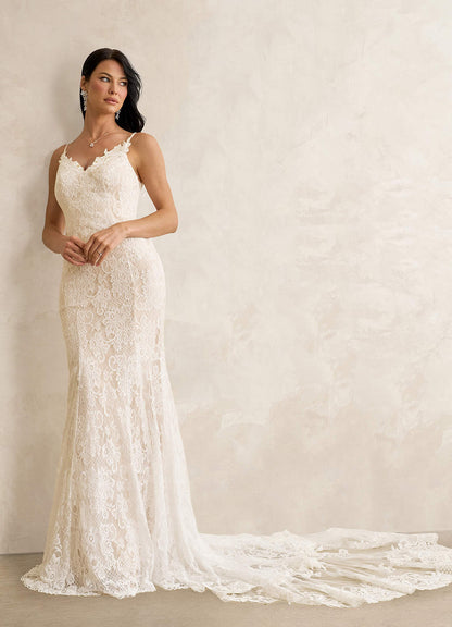 Diamond White Champagne Mermaid Sequins Tulle Dress