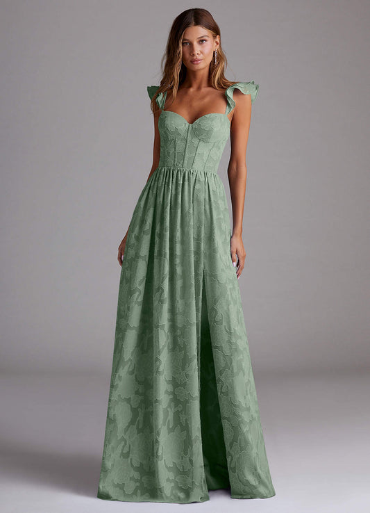 Candice Matcha Corset Maxi Dress