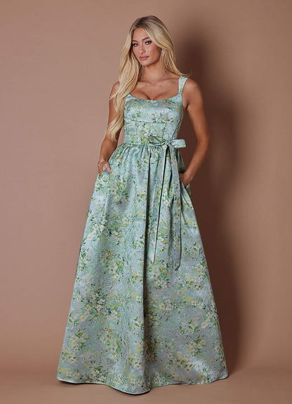 Amida Vintage Sage Maxi Dress